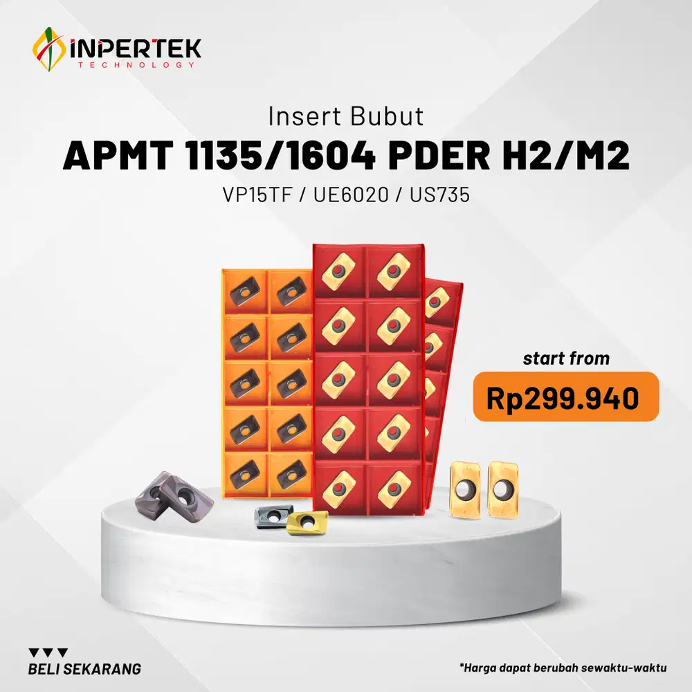 Insert APMT 1135/1604 PDER Mitsubishi Type H2 M2 Grade UE6020 US735 VP
