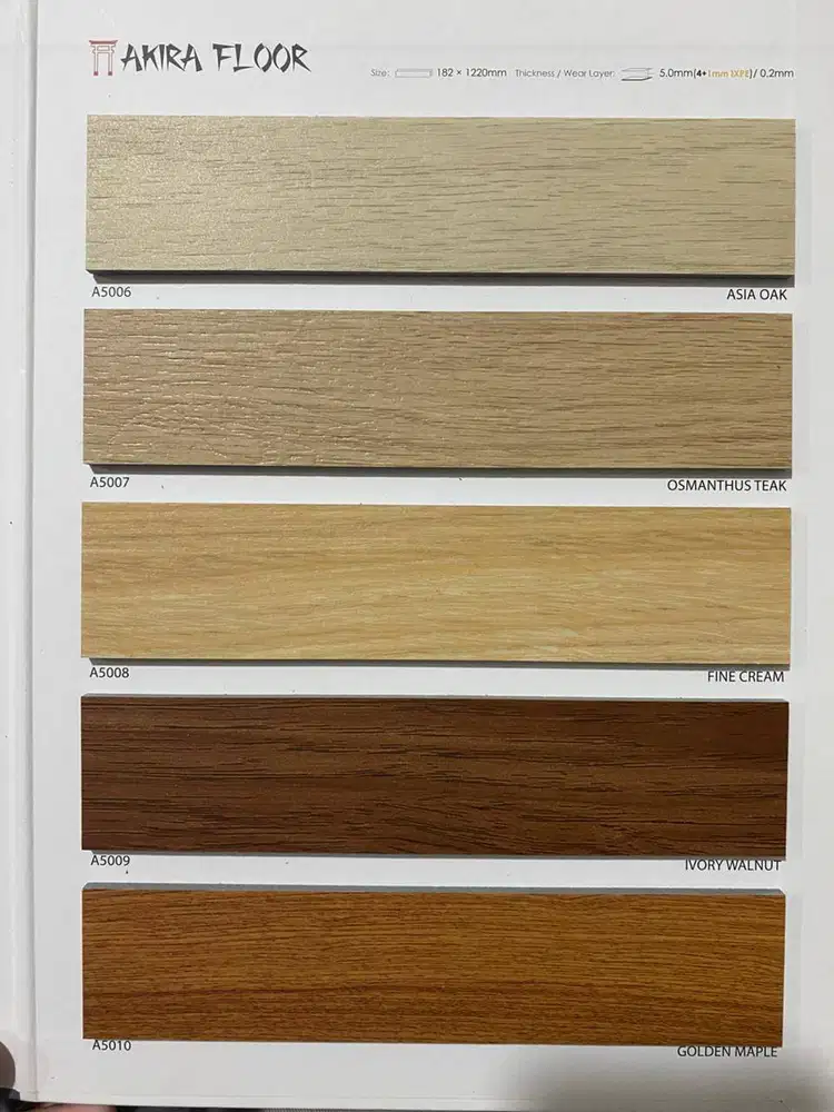 VINYL KLIK SPC AKIRA|Lantai Vinyl SPC 5mm|SPC Flooring Harga Permeter