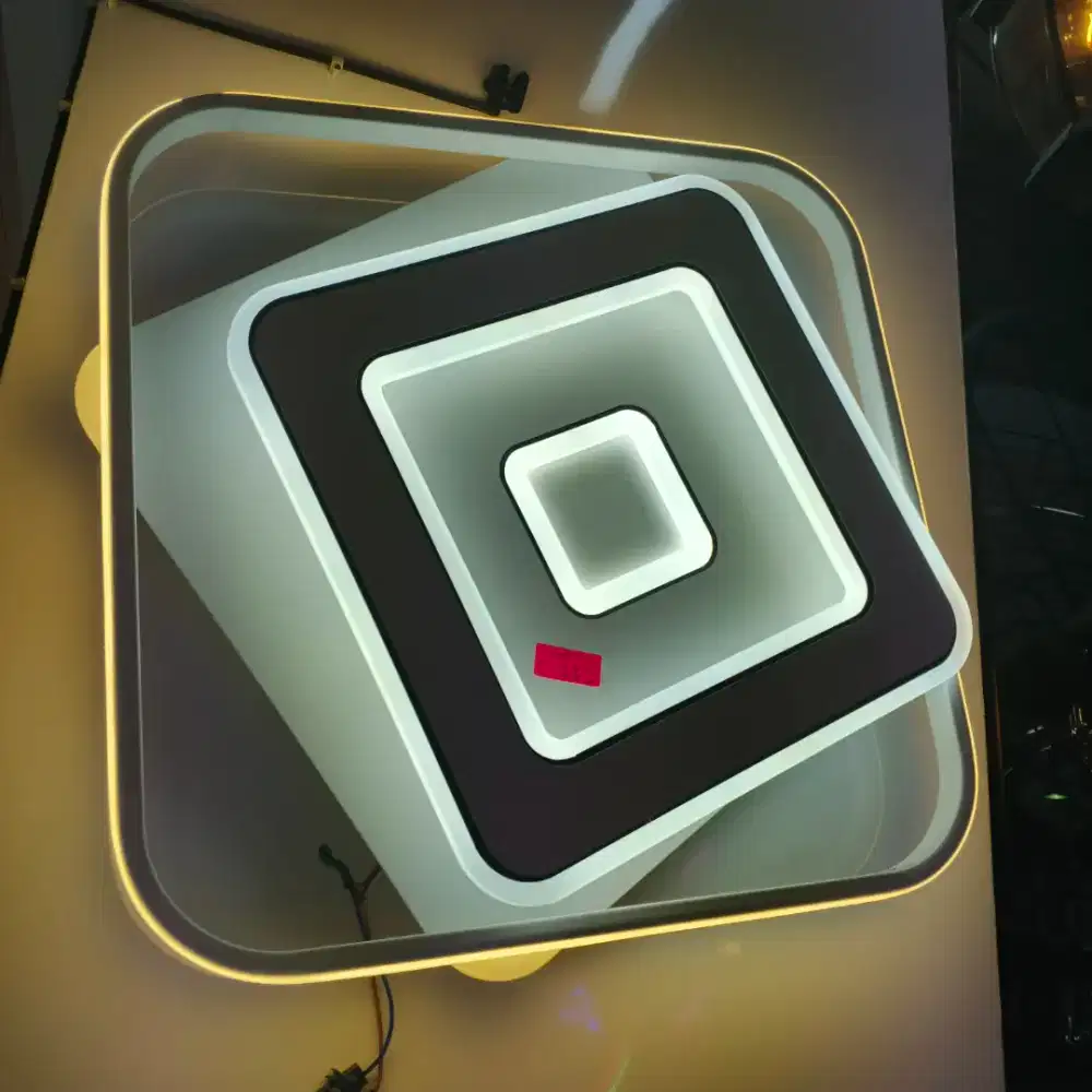 Lampu plafon LED 3warna + remot ukuran 50x50