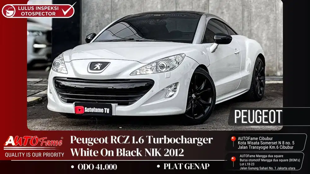 KN41RB Peugeot RCZ 1.6 Turbocharger White On Black NIK 2012