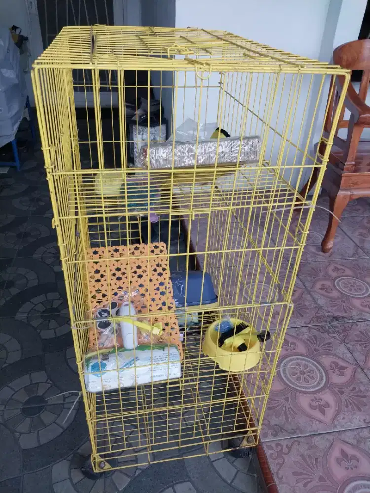 KANDANG KUCING 3 TINGKAT 60X42X90