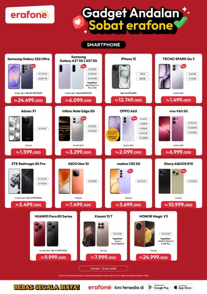 Promo Kredit HP Bunga 0%