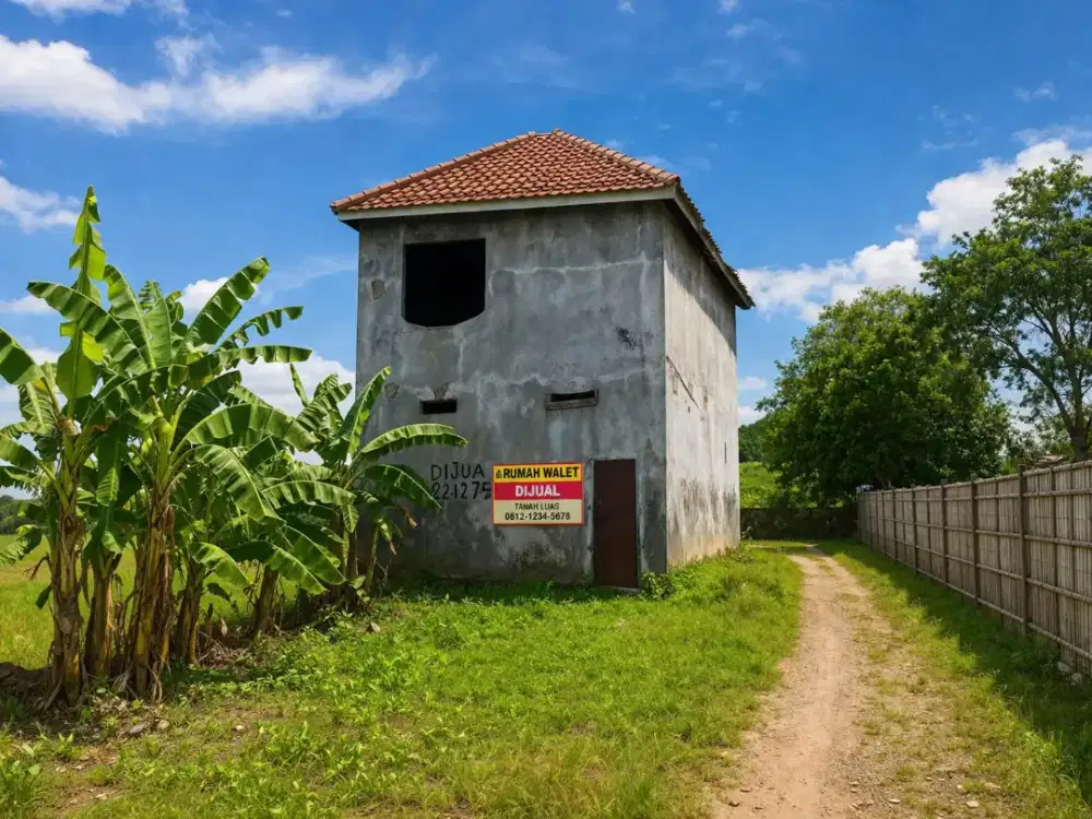 Tanah + Rumah Walet 644m² Indramayu – Dekat Stasiun & Pertokoan