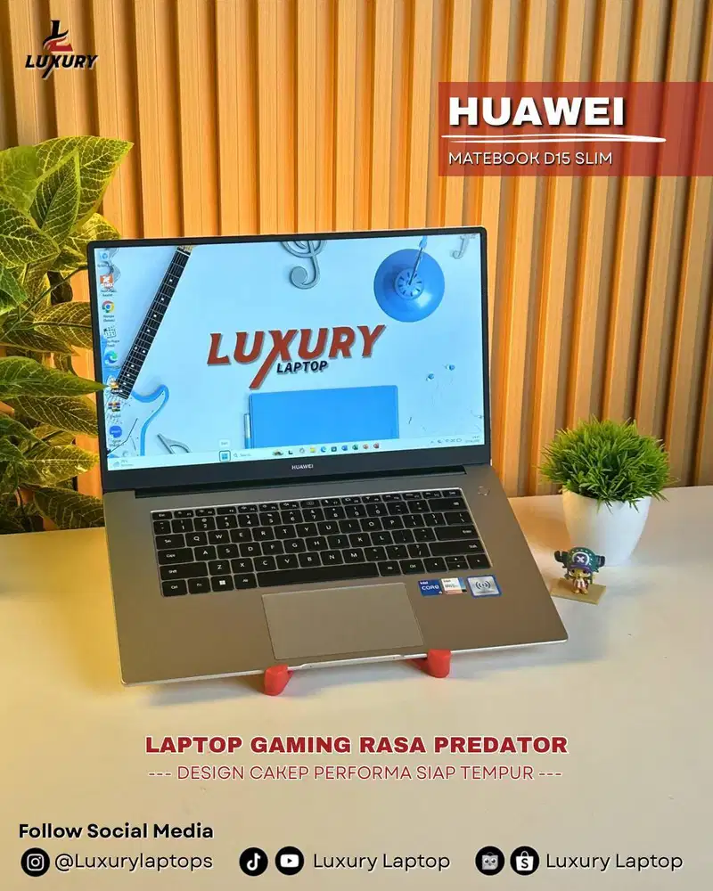 LAPTOP HUAWEI MATEBOOK D15 11TH GEN CORE I5 SSD 512GB RAM 8GB SECOND