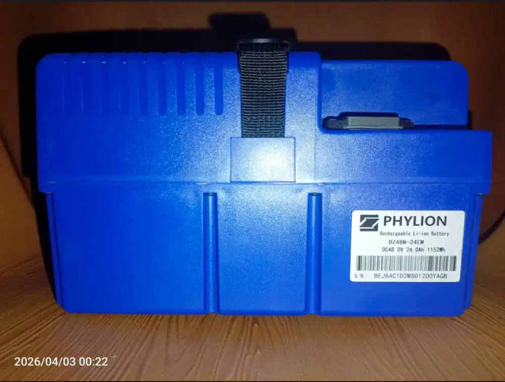 Baterai Phylion 48v 24Ah model tidur
