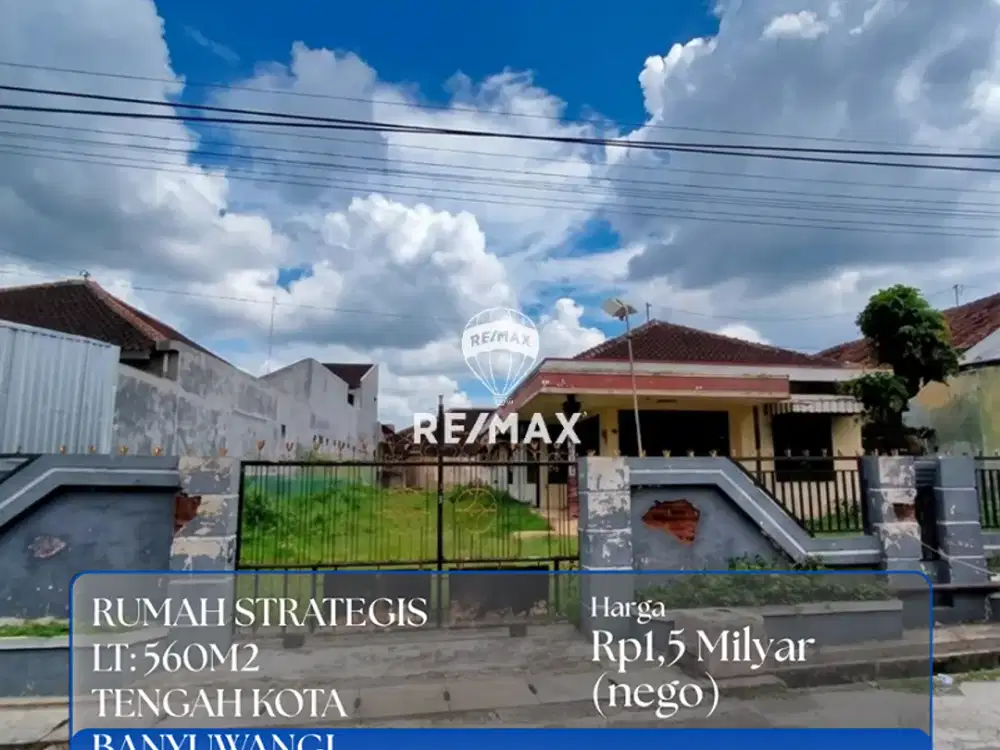 RUMAH STRATEGIS TENGAH KOTA BANYUWANGI – COCOK HUNIAN & USAHA