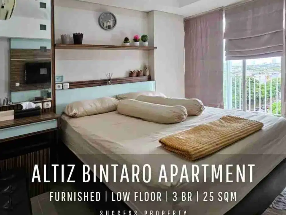 For Sell! Apartemen Bintaro Tower Altiz (Midzone) 1BR Fully Furnished Low Floor