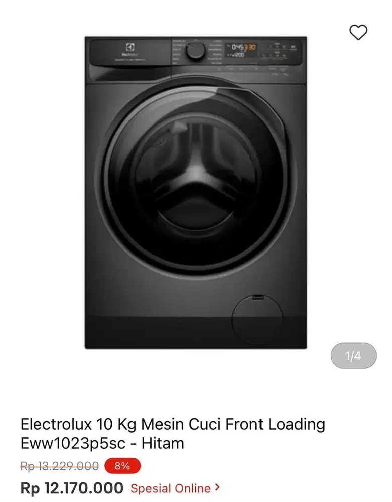 WM FRONT LOAD 10kg ELECTROLUX