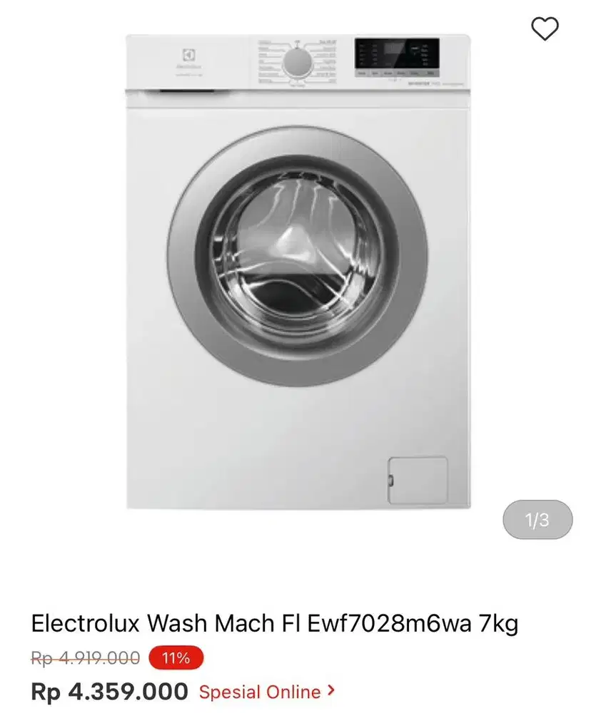 WM FRONT LOAD ELECTROLUX 7kg