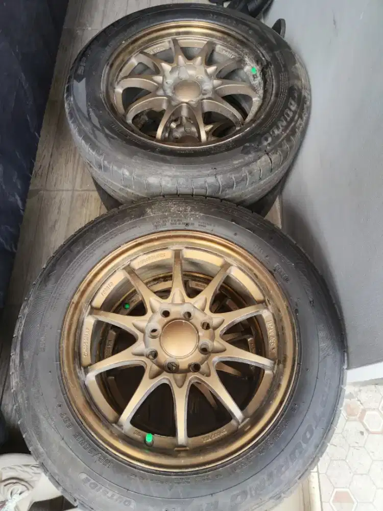 Velg racing CE28 r15 dan Ban Dunlop SP Touring