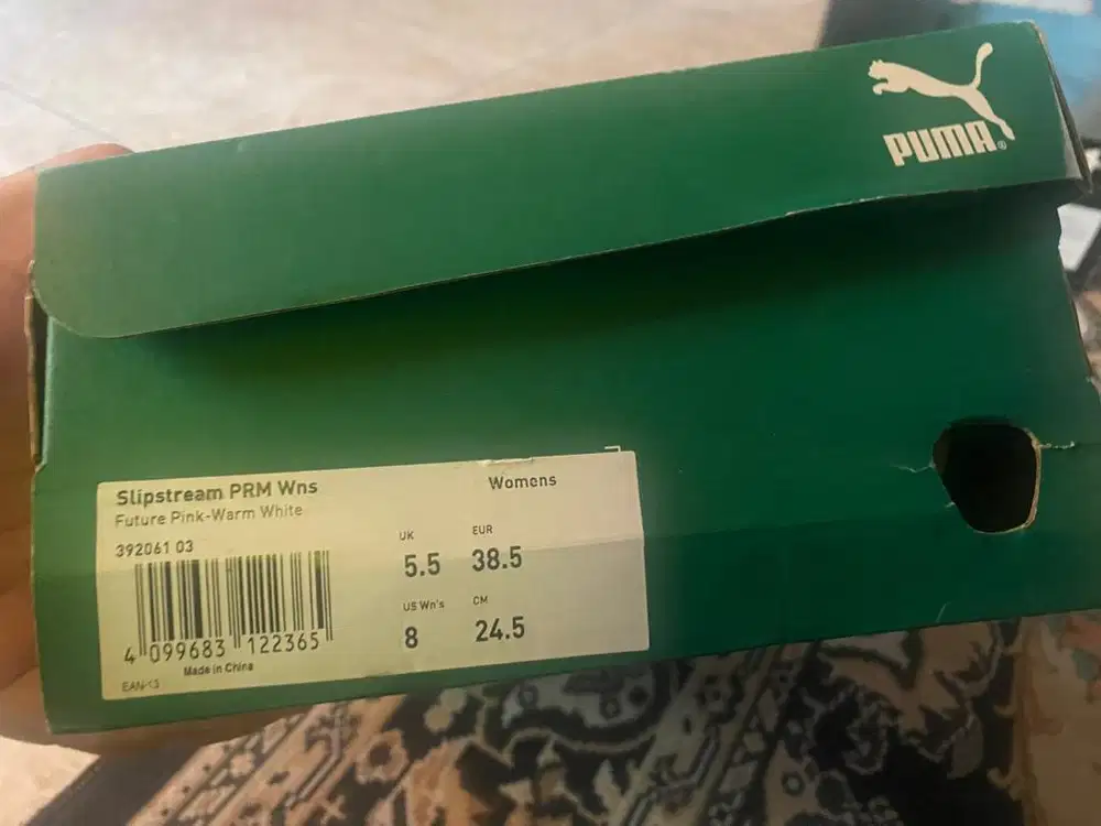 Sepatu puma wanita pink size 38.5 likenew fullset