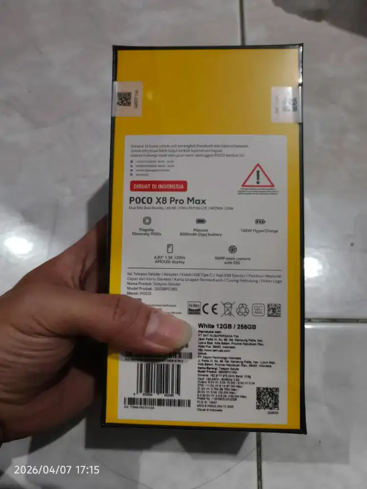 POCO X8 PRO MAX 12/256 WHITE BNIB NEW