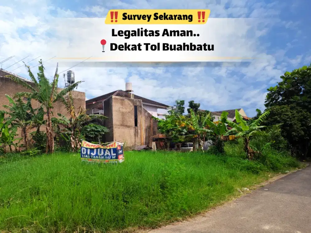 Tanah 142 m² – Ukuran Pas, Siap Jadi Aset