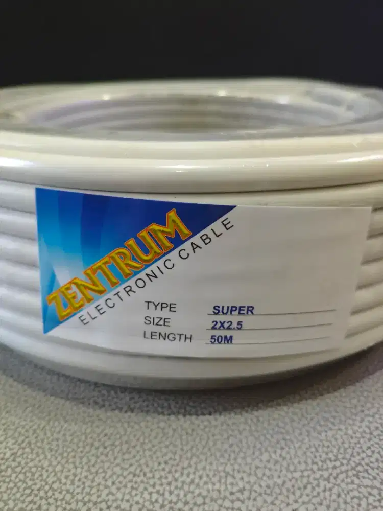 Kabel Listrik Zentrum Super Electronic Cable 2x2.5 mm² CCA - 50 Meter