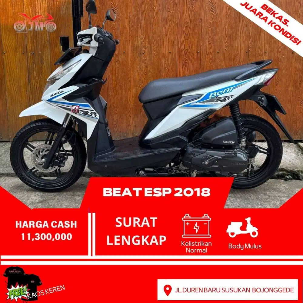 HONDA BEAT 2018 PAJAK AKTIF KM RENDAH CASH BISA PAKE SPAYLATER DLL