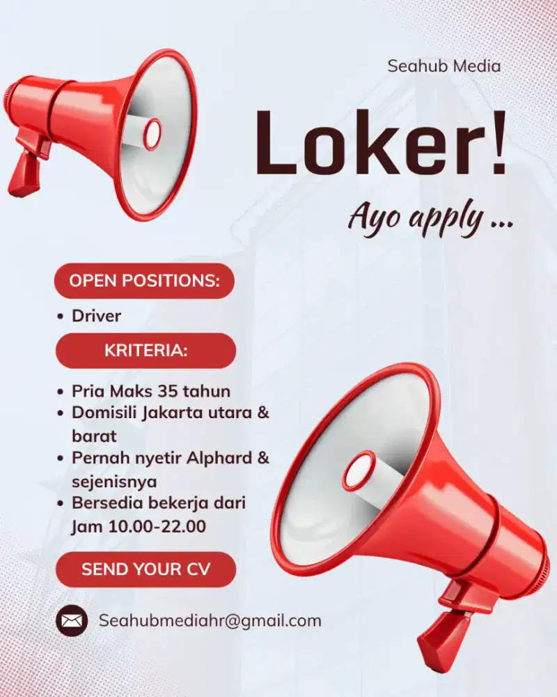 Dibutuhkan Driver Segera