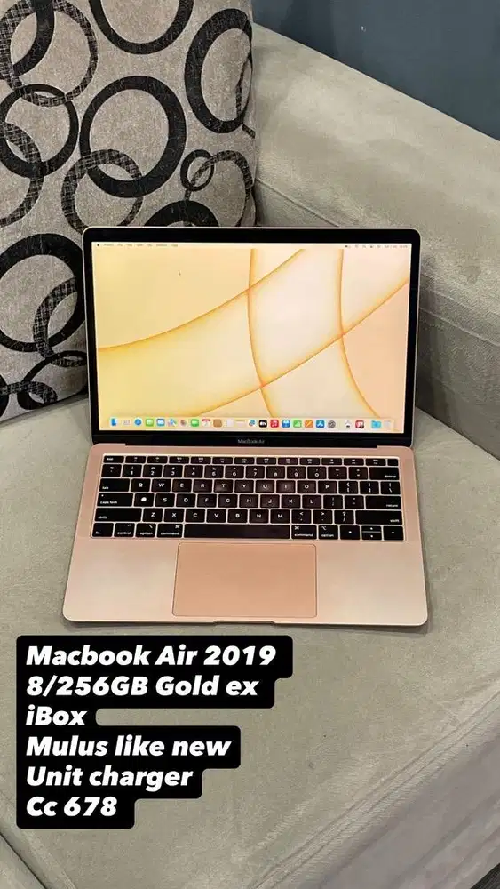 Macbook Air 2019 MVFN2 13” Core i5 8/256GB Gold ex iBox body like new