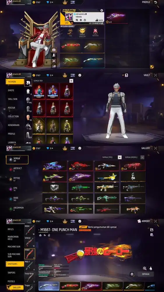 READY STOCK AKUN FF SPEK GG SG OPM