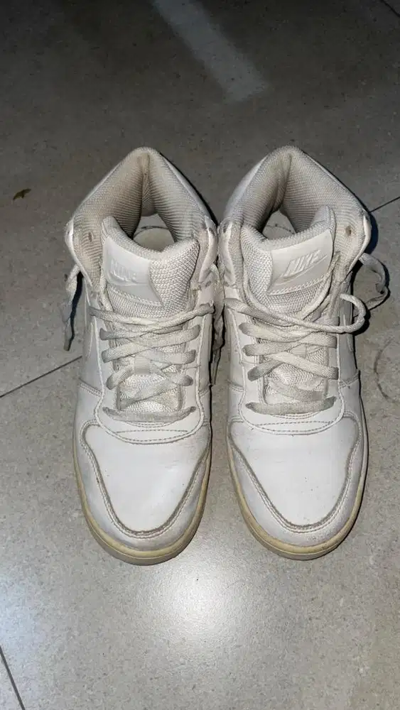 sepatu nike dunk jordan high full white