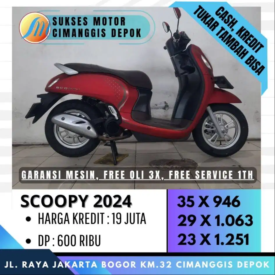 SCOOPY PRESTIGE 2024 TERMURAH CASHBACK UPTO 700 [SUKSES MOTOR]