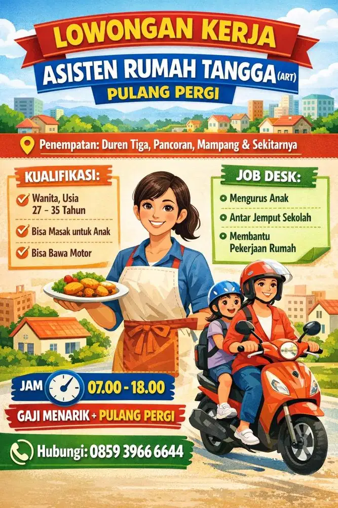 Dicari ART daerah Duren Tiga dan sekitarnya