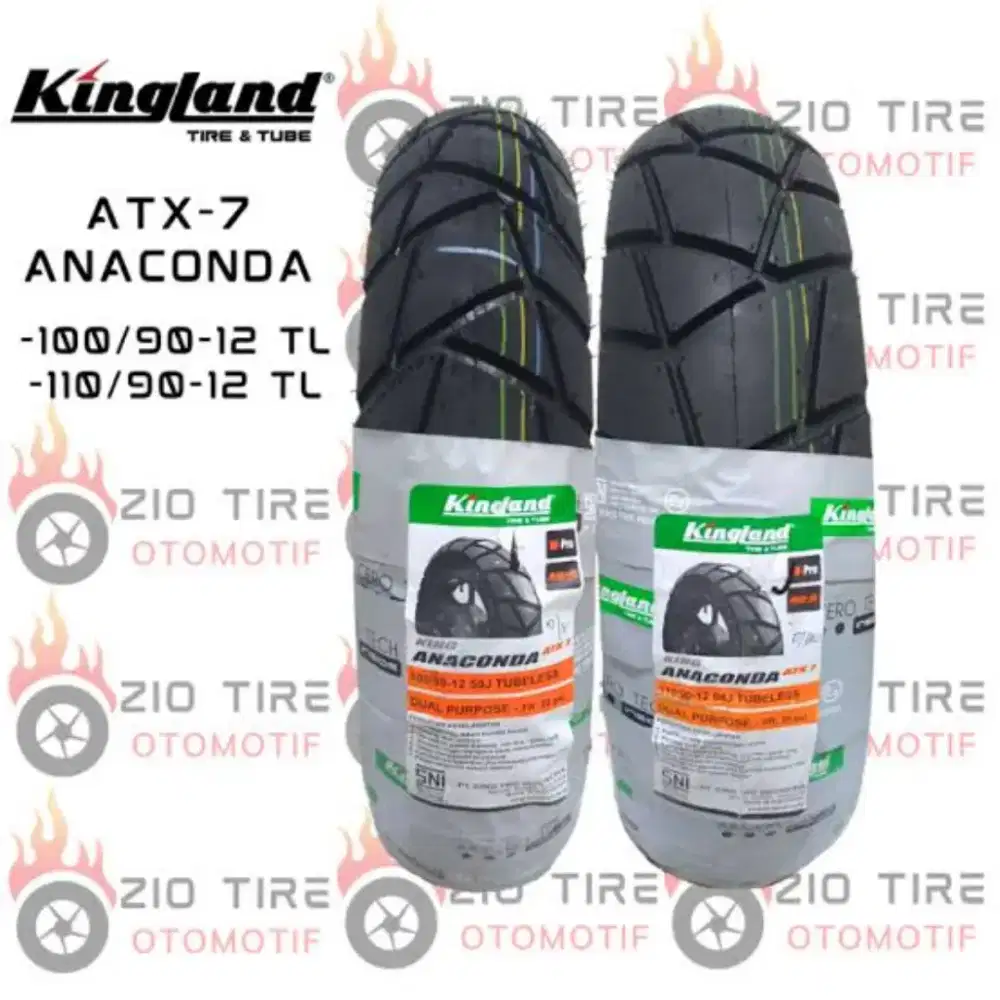 Ban kingland anaconda 110/90 & 100/90 (sepasang), untuk scoopy