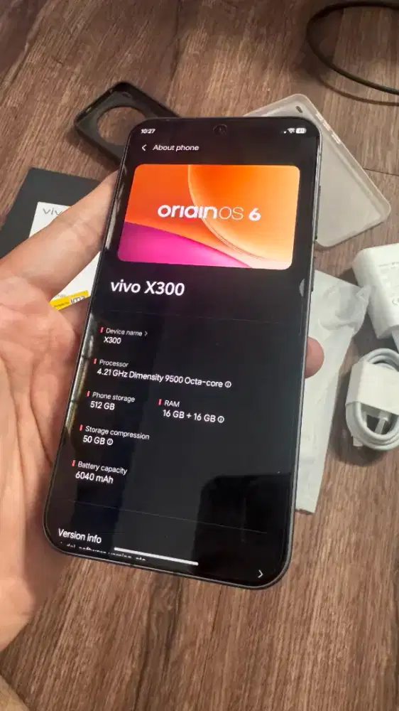 VIVO X300 16/512gb Phantom Black garansi resmi mulus
