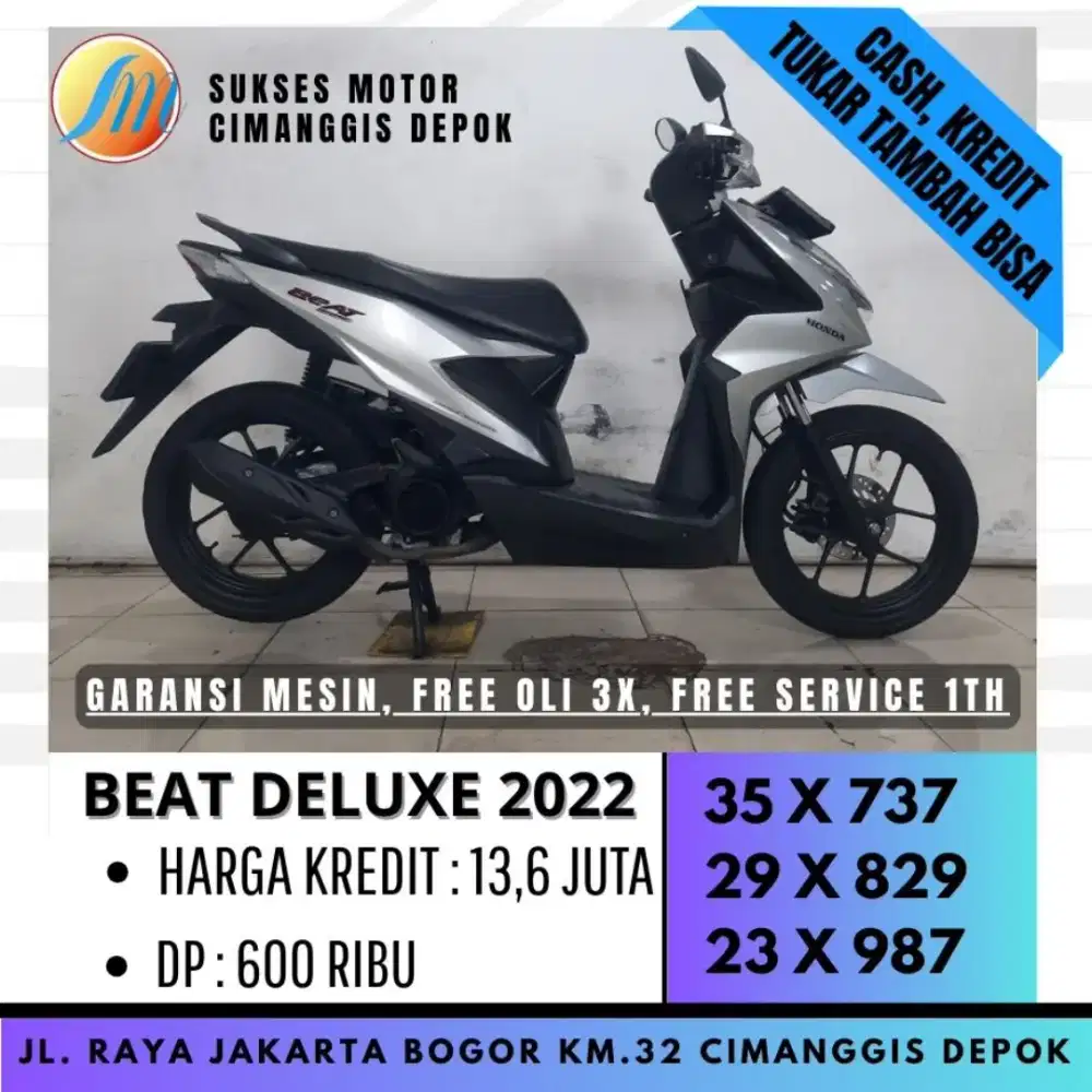 DP 600 BEAT DELUXE 2022 CASH KREDIT KARTU KREDIT [SUKSES MOTOR]