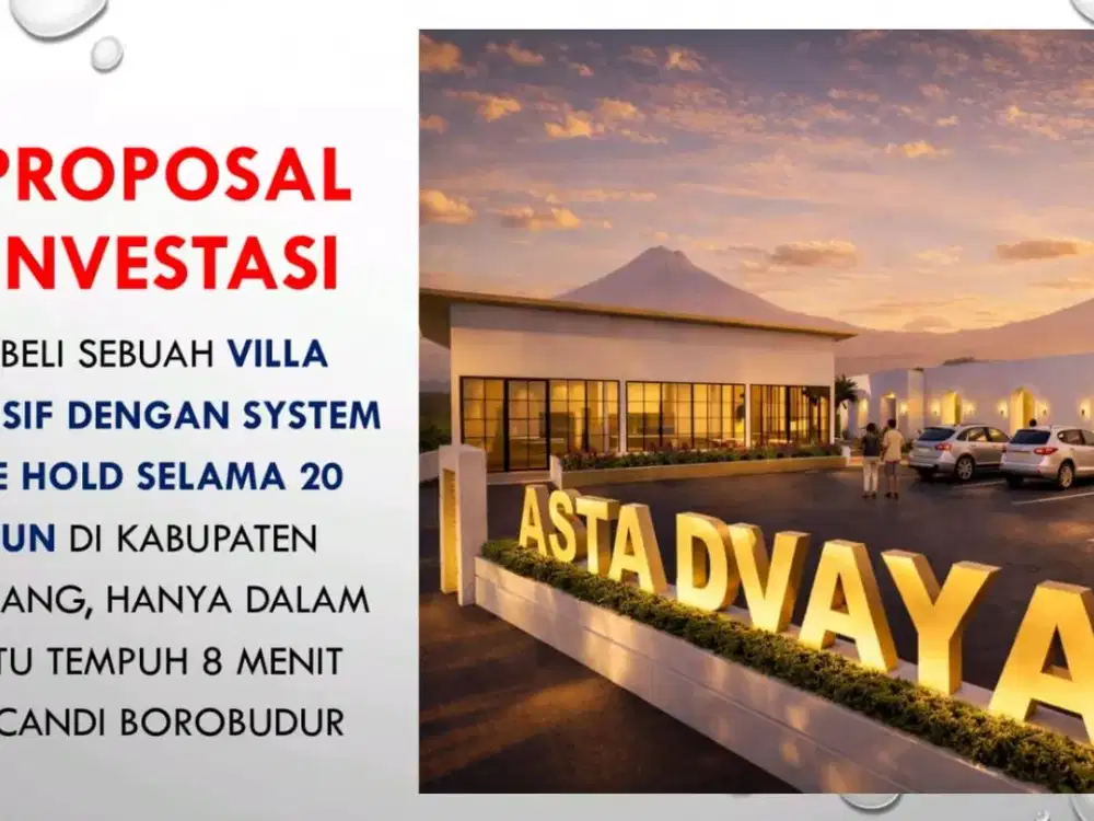 VILLA MURAH DEKAT AMANJIWO BOROBUDUR VIEW GUNUNG MERAPI DAN MERBABU