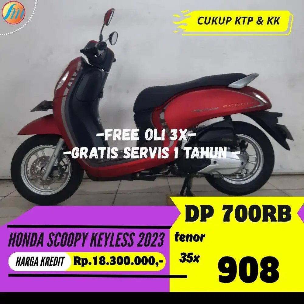 DP PROMO 700RIBU HONDA SCOOPY KEYLESS TAHUN 2023 BERGARANSI