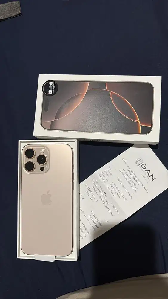 Iphone 16 Pro Max 256 gb (BH 100%) Garansi resmi sampai 9 Sept 2026