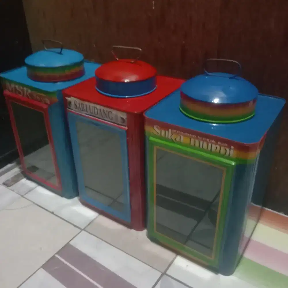 Jual Tempat Keleng Kerupuk Toples Kaca Kerupuk Putih Besar 23 x 35