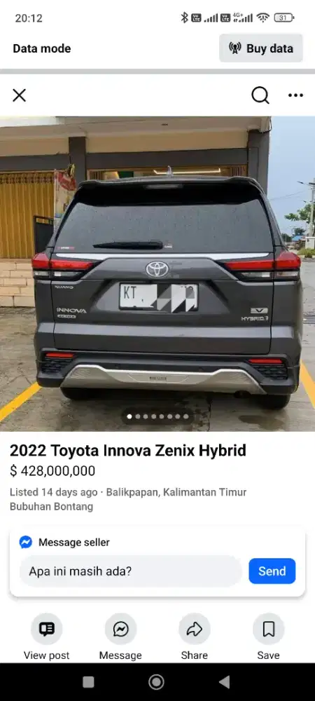 Innova Zenix 2.0 V HV CVT Modelista 2022
