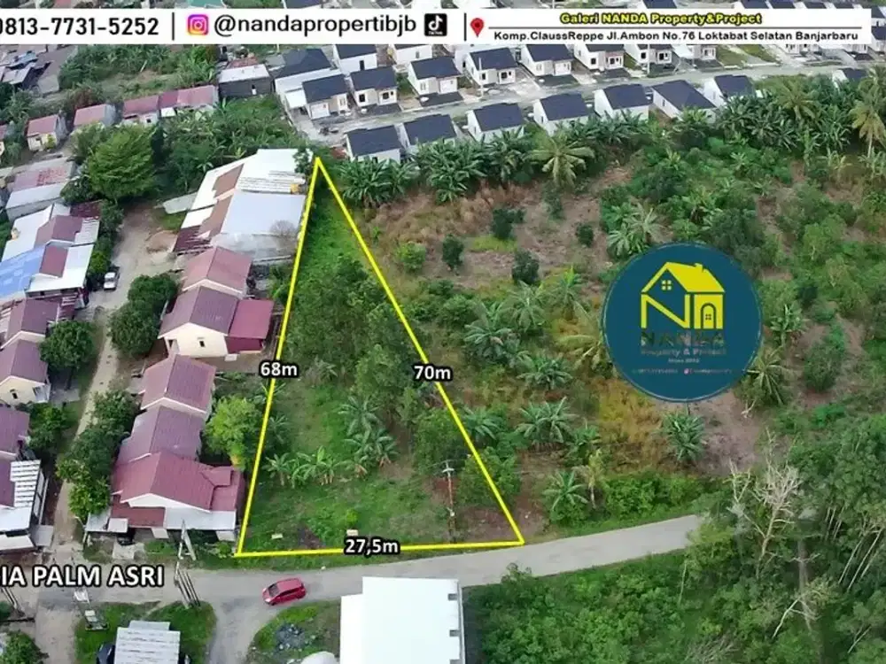 tanah 950m2 di jl.abadi3 palam diapit perumahan