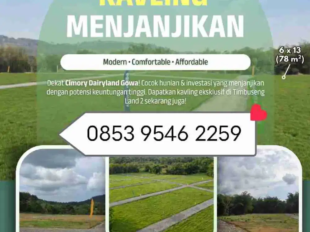 TANAH KAVLING DEKAT CIMORY LAND VIEW INDAH