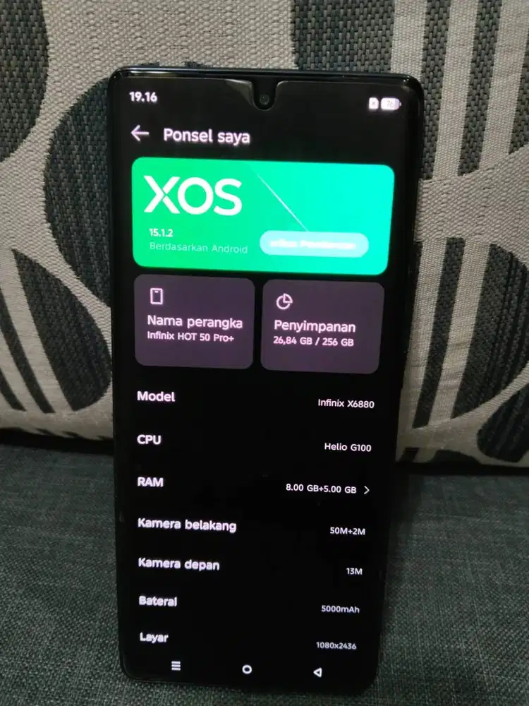 INFINIX HOT 50 PRO PLUS 256gb Bekas Murah Fullset