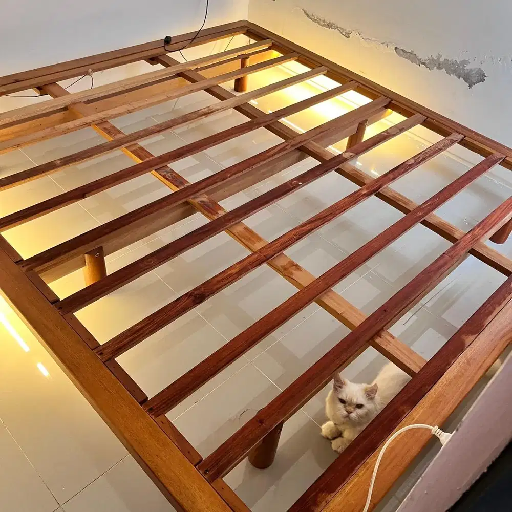 Divan kayu kuat dan kasur inthe box x