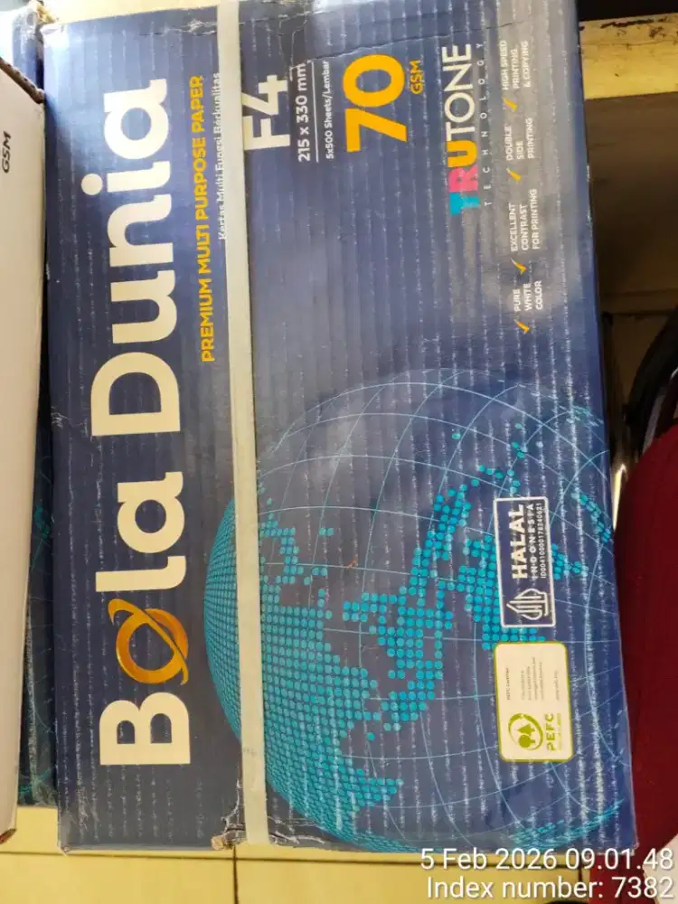 Kertas Boladunia A4 ukuran 70grm