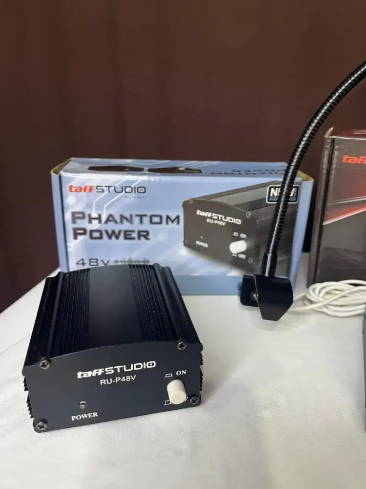 Taffstudio Phantom Power 48V – Fullset + Adapter (Normal & Siap Pakai)