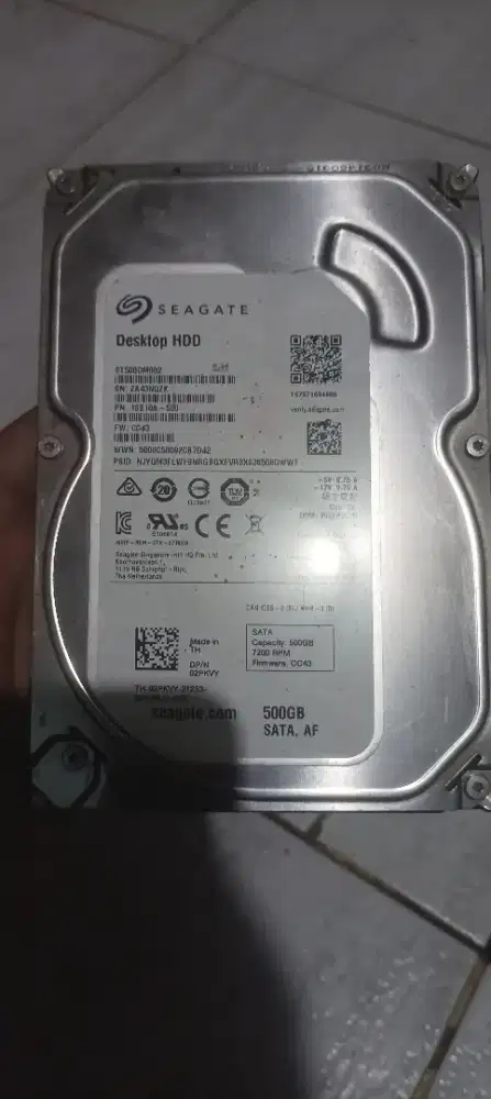 Hdd Harddisk PC 3.5 Seagate 500gb