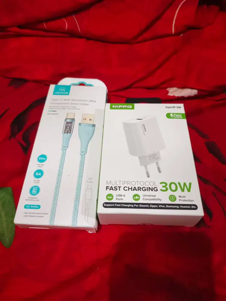 Paketan Charger type C Usams&Hippo