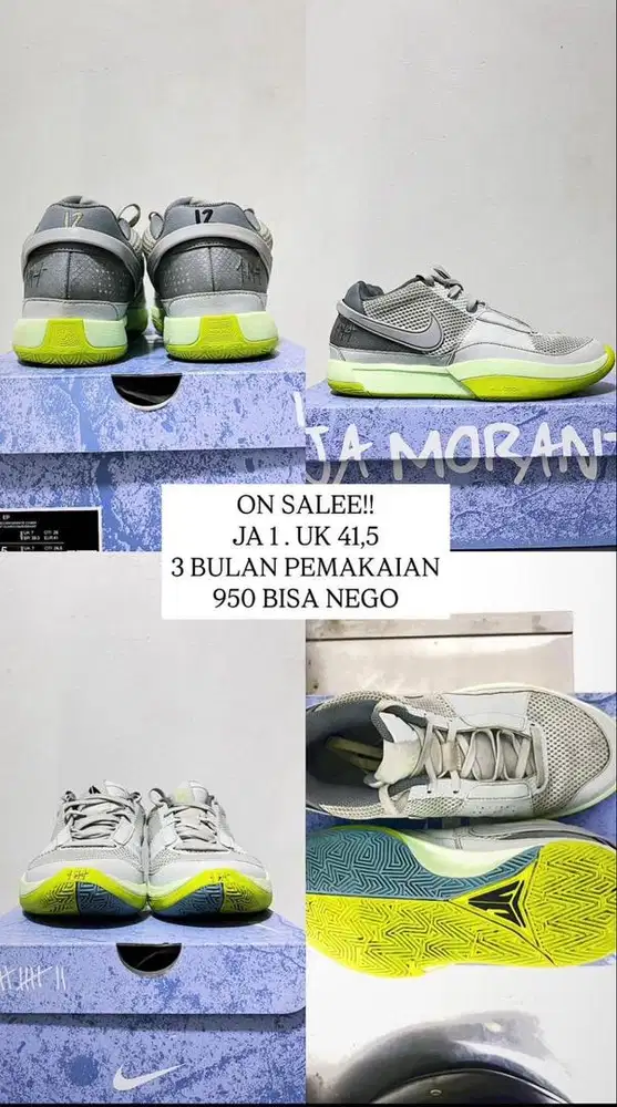 Sepatu basket JA MORANT 1, Mulus