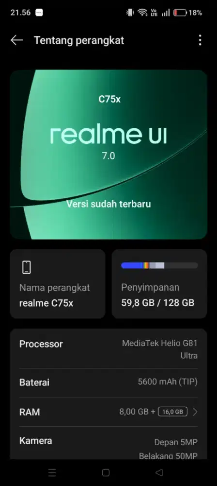 Jual realme c75x