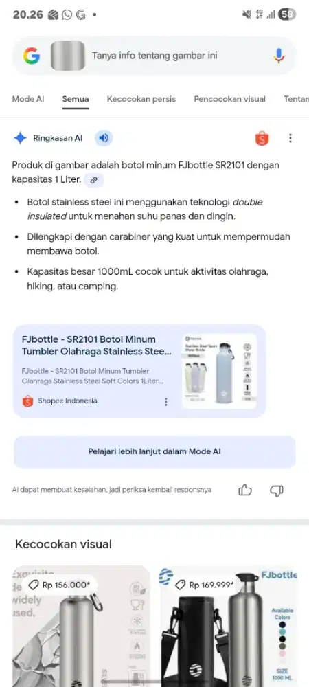 TUMBLER FJBOTTLE 1000ml