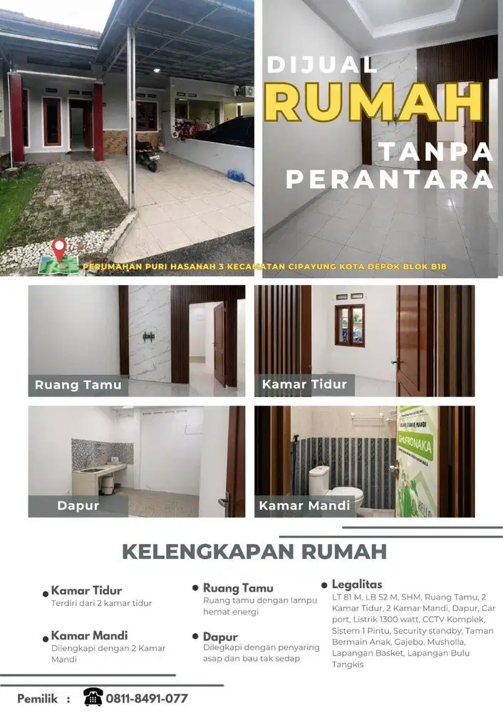 Dijual Rumah Cepat Tanpa Perantara,Nego Tipis