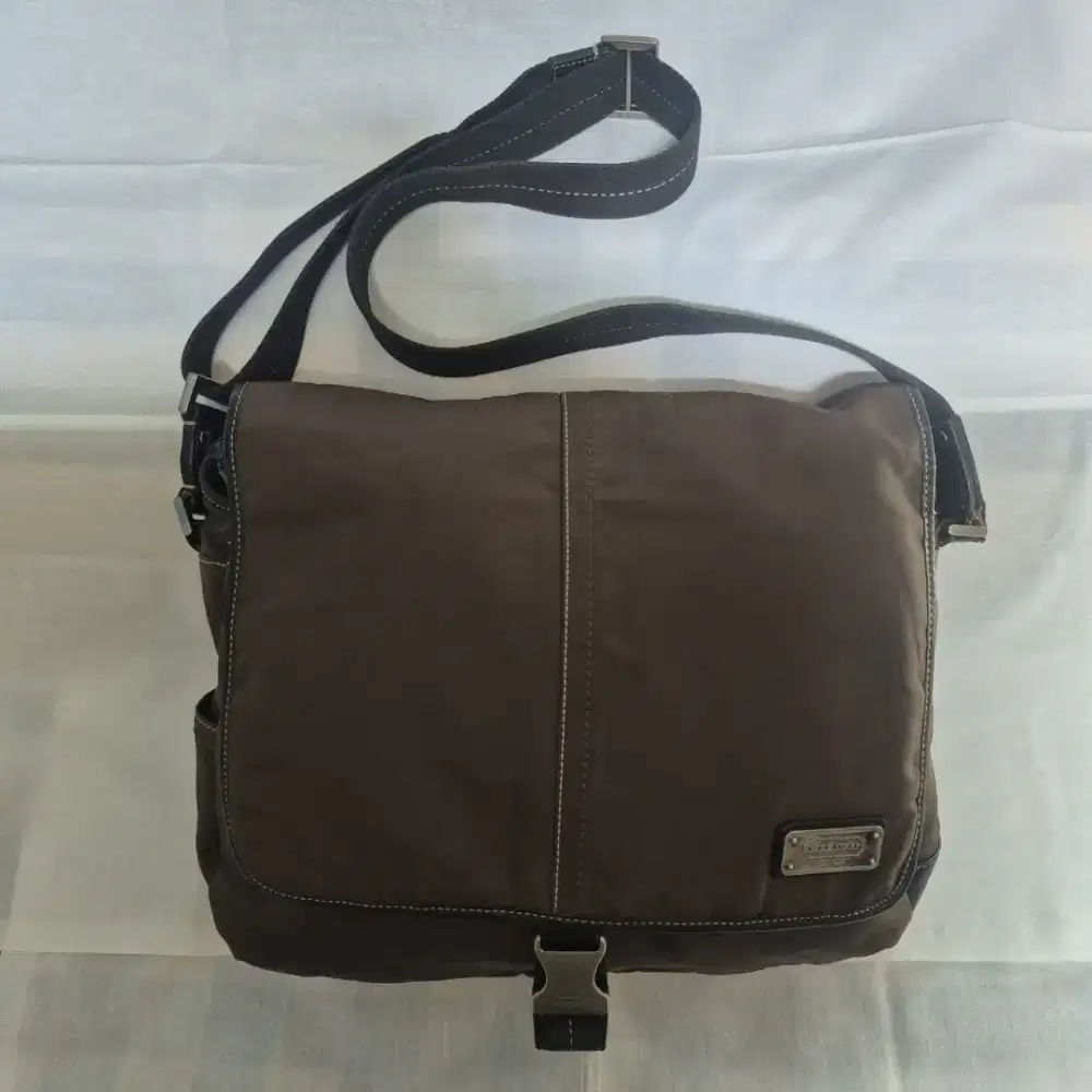 Tas Selempang Messenger Kerja Coach Original Nylon Mix Kulit