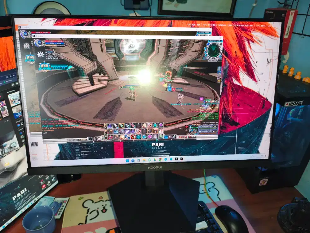 monitor gaming koorui 200hz mulus