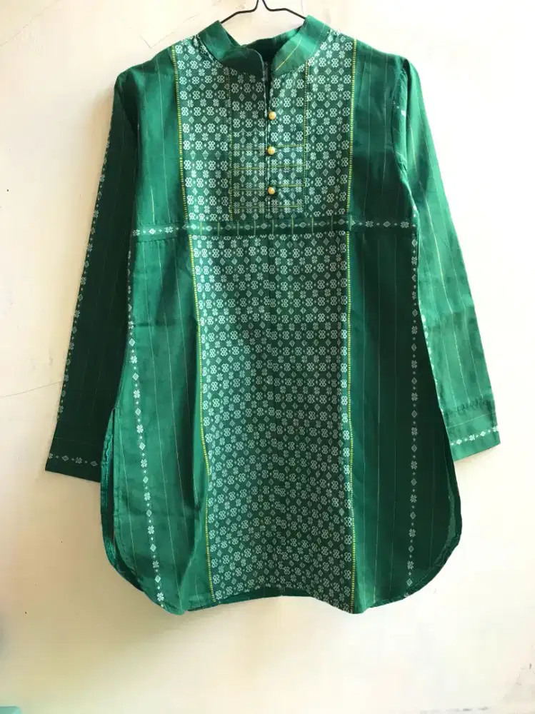 Tunik Blouse Wanita Blouse Tunik Batik Tenun Lengan Panjang Murah