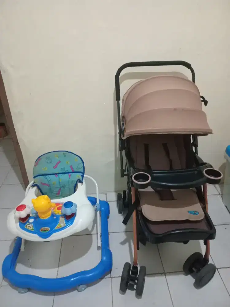 Stroller/Dorongan Bayi Dua Arah Merek Labeille & Baby Walker Family