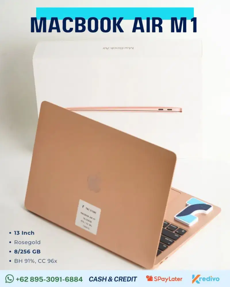 MACBOOK AIR M1 13 INCH 8/256 GB- ROSEGOLD